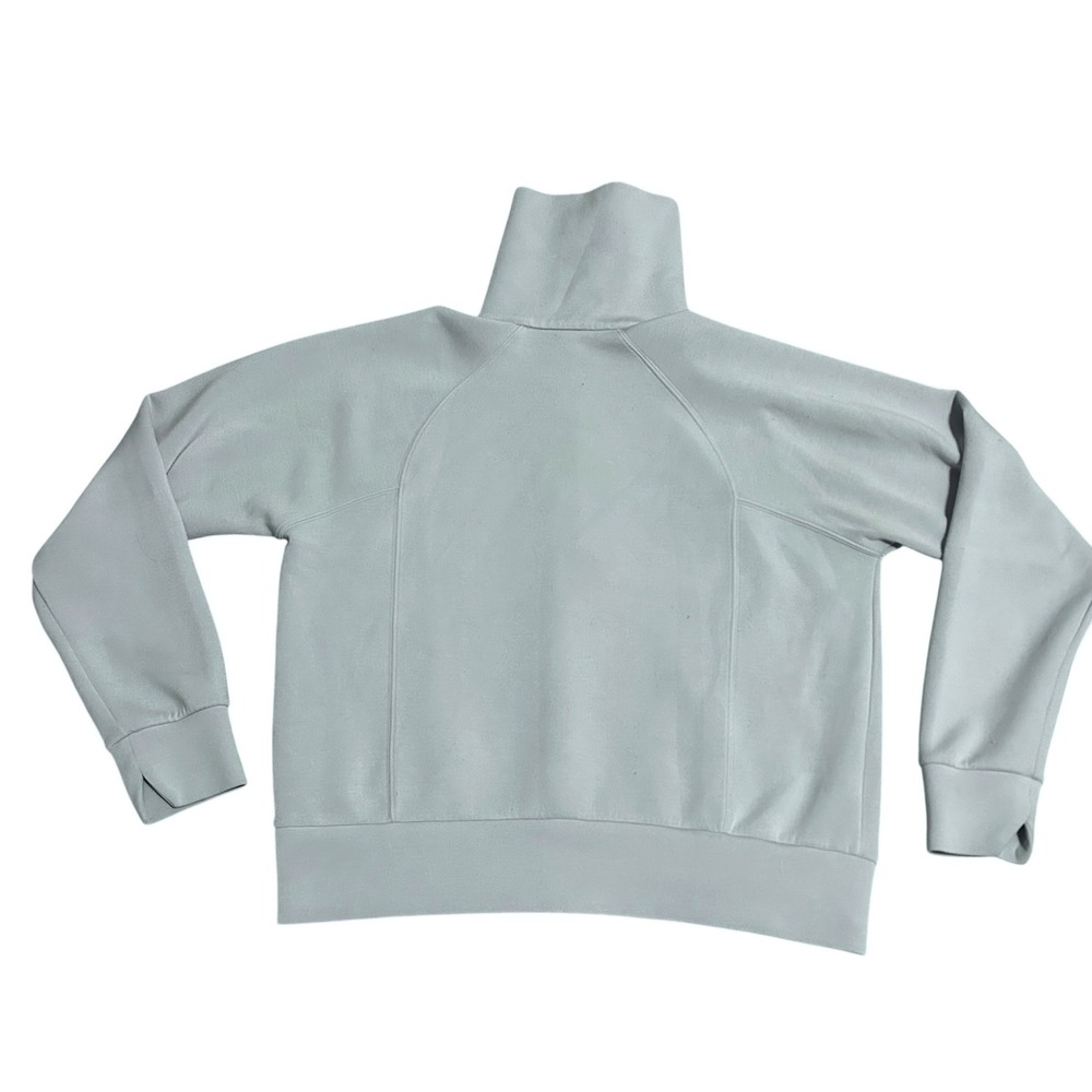Spanx AirEssentials Half Zip Pullover Sweatshirt Light Blue Small Athleisure - Picture 2 of 5